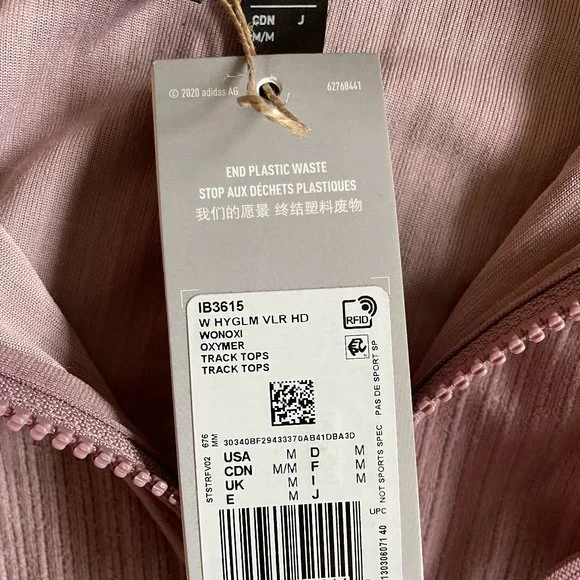 Brand New Women's Adidas Training Hyperglam cropped velour hoodie - Picture 9 of 16